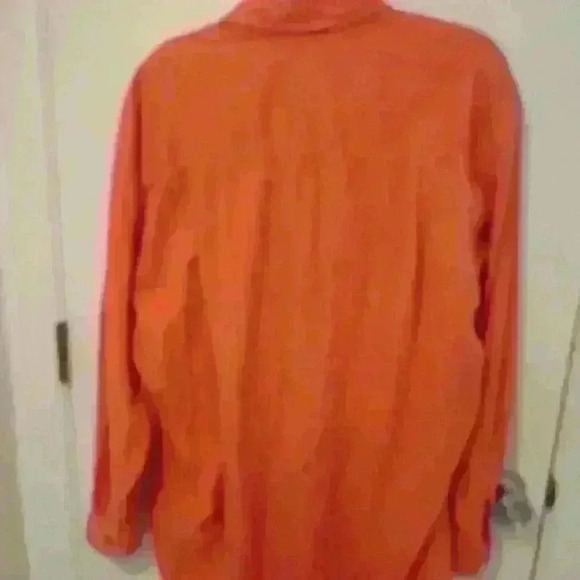 Ivy Brown Vintage Men's coral button‎ down hunting shirt Large - Picture 5 of 6